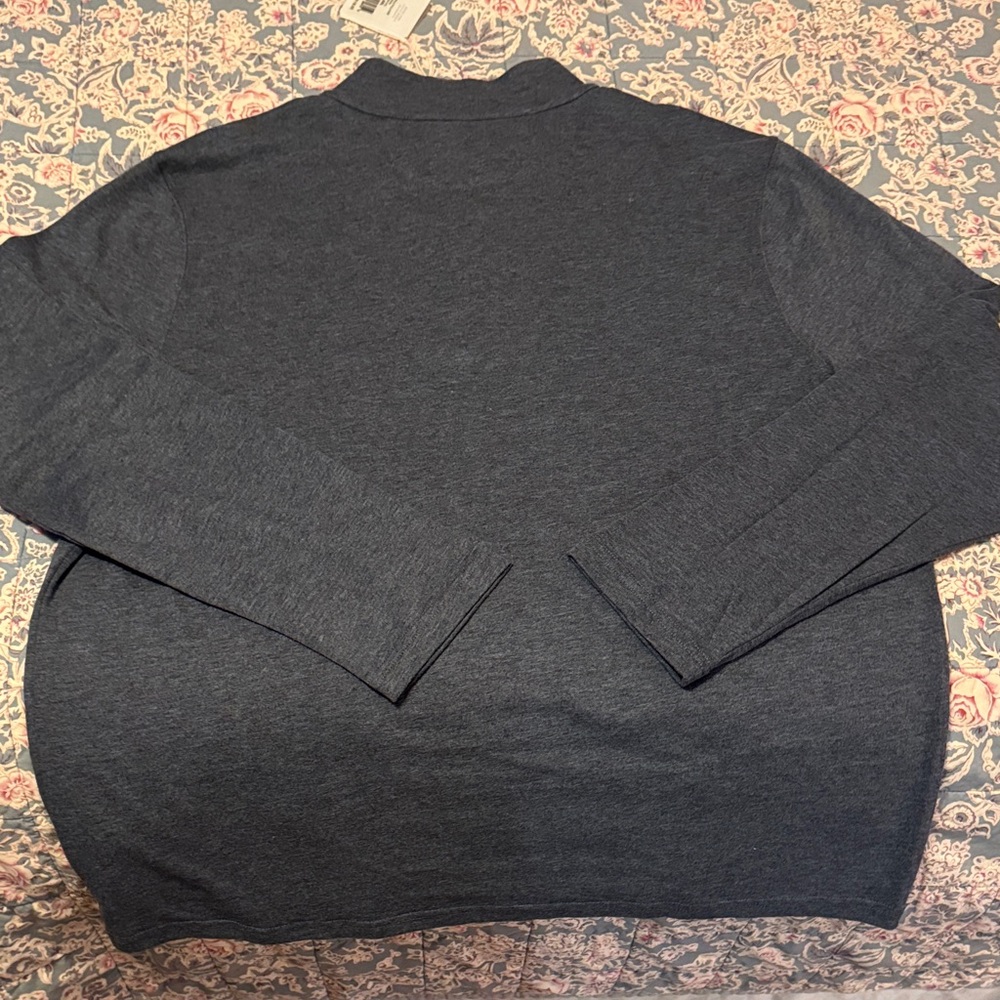 NWT/Faherty Grey Quarter-Zip L/S Shirt - Picture 7 of 7